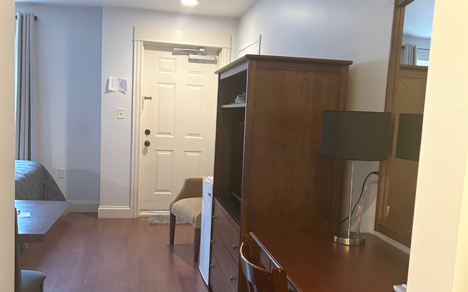 Standard Queen Bed Room Entrance, And TV Cabinet